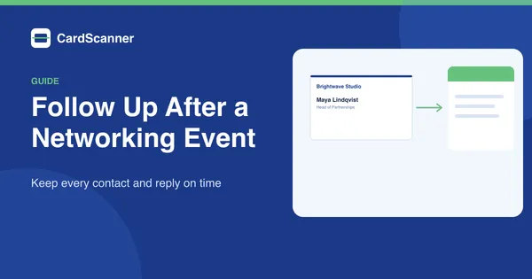 Cover image for How to Follow Up After a Networking Event Without Losing Contacts
