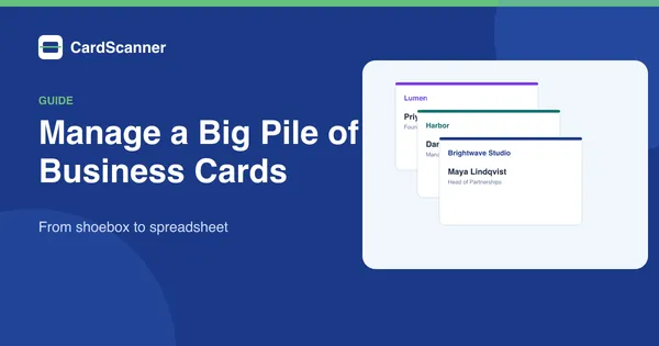 Cover image for How to Manage a Large Collection of Business Cards